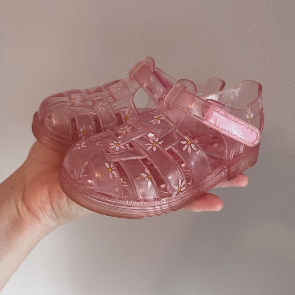 Baby Gap Jelly Sandal Pink with Daisy Size 6